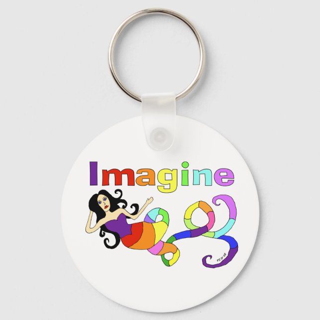 Chaveiro Imagine Rainbow Mermaid (Frente)