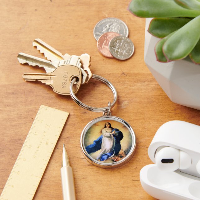 Chaveiro Immaculate Conception Dourado (Mesa)