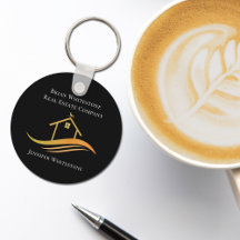 Imobilizador Dourado de Casa Preta Imobiliária