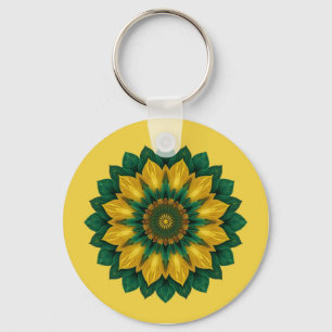 Chaveiro Imperial Solar Flower Mandala Luxury Keychain 