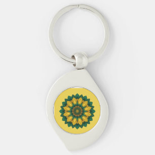 Chaveiro Imperial Solar Flower Mandala Luxury Keychain 