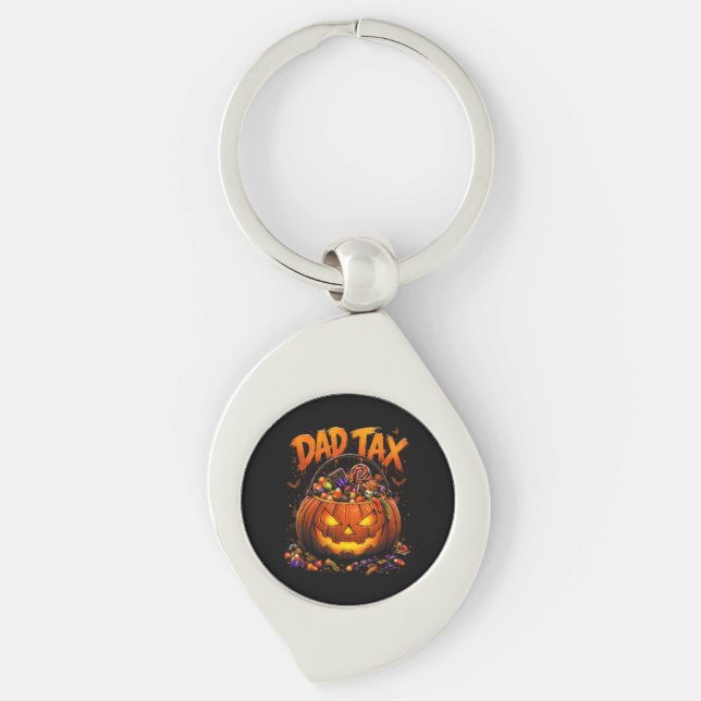 Chaveiro Imposto de Pai Engraçado de Halloween Abóbora (Frente)