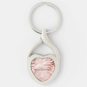 Chaveiro Impressão Animal com Rosa de Glam Zebra, Cor-de-Ro