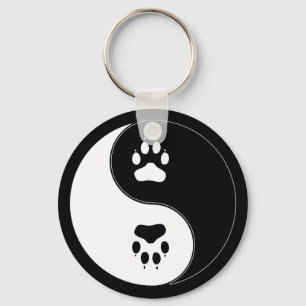 Chaveiro Impressão da pata de Ying Yang
