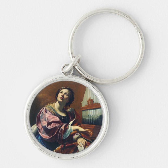 Chaveiro Impressão de Arte "Concerto Celestial" Saint Cecil (Frente)