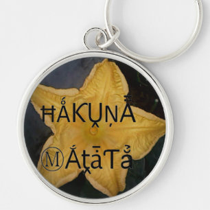 Chaveiro Impressão de Arte Estrela Dourada Hakuna Matata