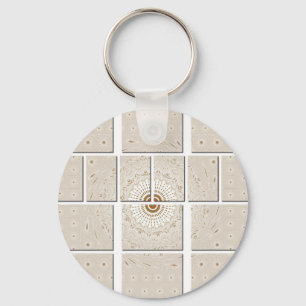 Chaveiro Impressão de Arte Mosaica do Motif Africano Tradic