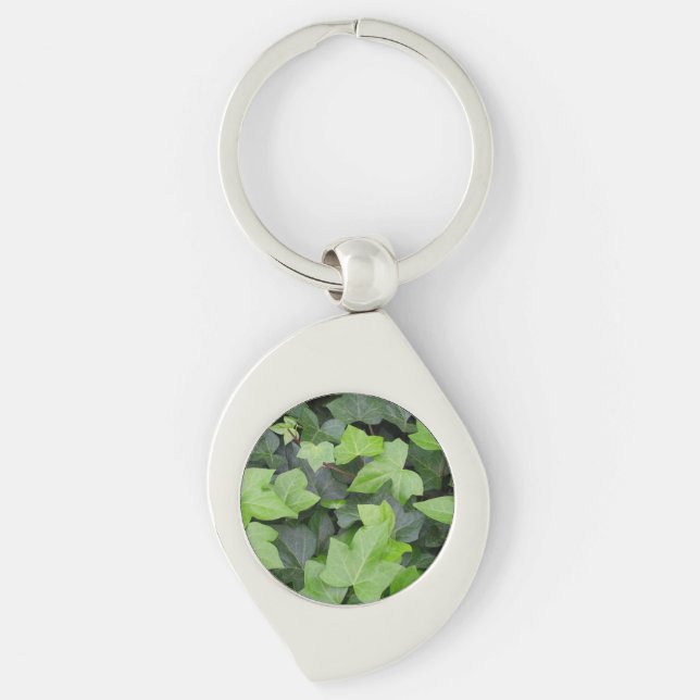 Chaveiro Impressão de Botânica de Ivy Verde (Frente)