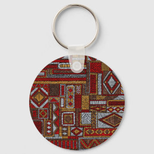 Chaveiro Impressão de Étnica Bordada de Estilo de Patchwork