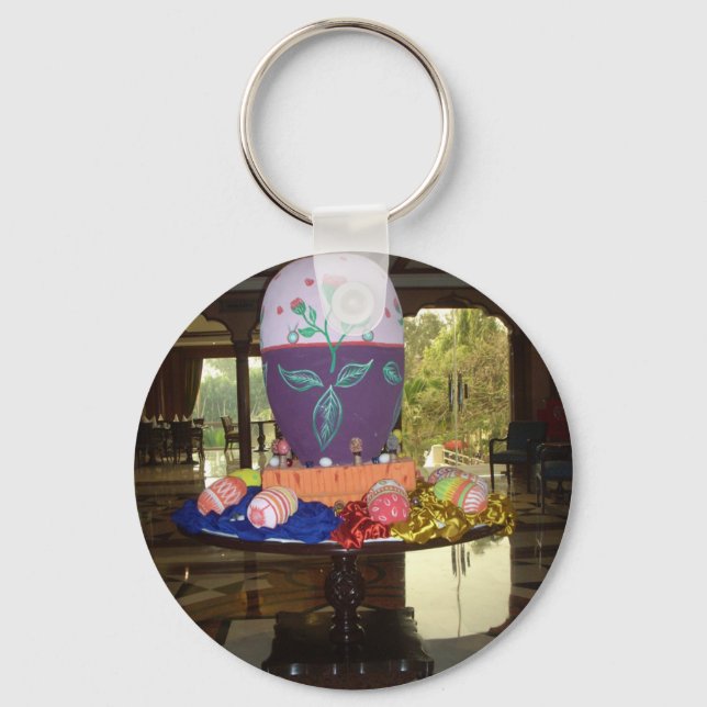 Chaveiro Impressão de Ovos de Páscoa Decorados (Frente)