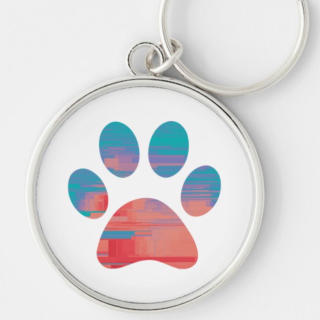 Chaveiro Impressão de Paw (Frente)