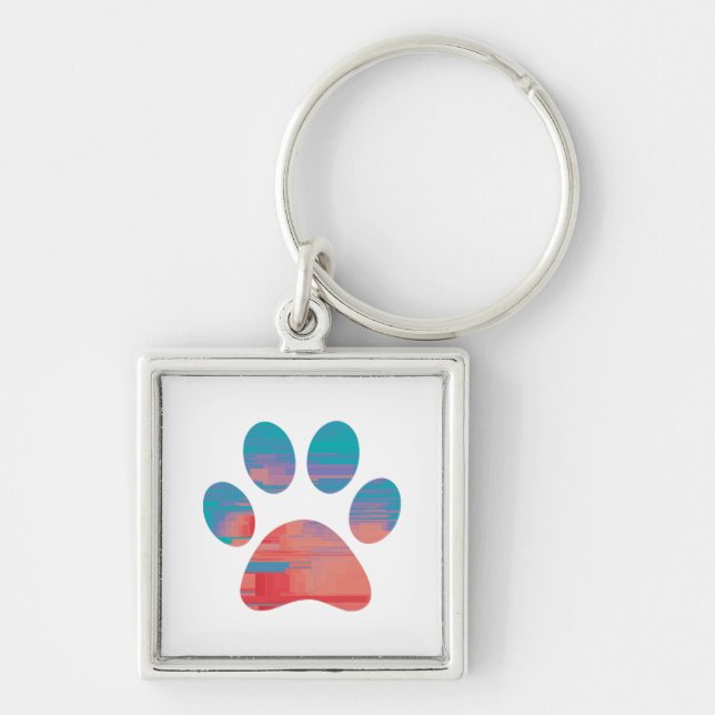 Chaveiro Impressão de Paw (Frente)