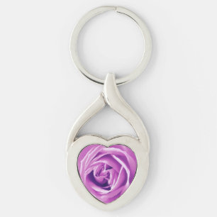 Chaveiro Impressão de rosa lavanda