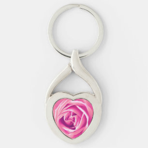 Chaveiro Impressão de rosa rosa