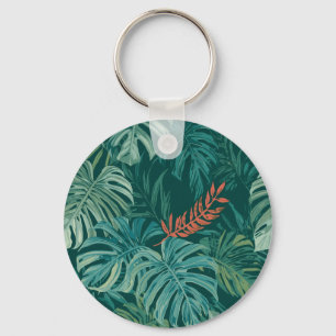 Chaveiro Impressão de Selva Esmeralda Luxuriante