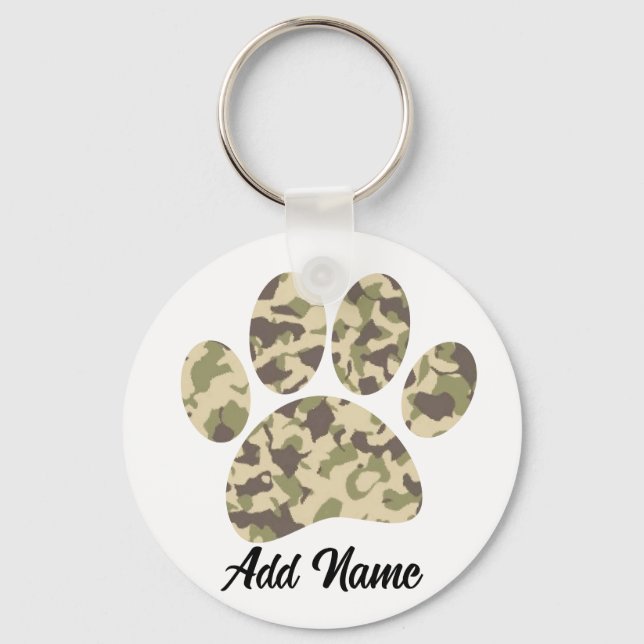 Chaveiro Impressão em Camo Dog Paw (Verso)