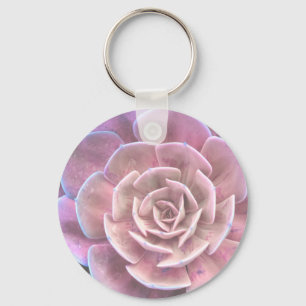 Chaveiro Impressão Floral de Planta Orquídea Rosa