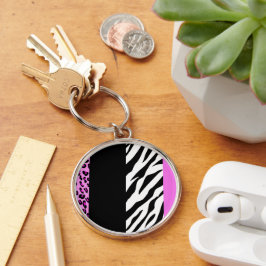 Chaveiro Impressão Leopardo, Impressão Zebra, Impressão Ani