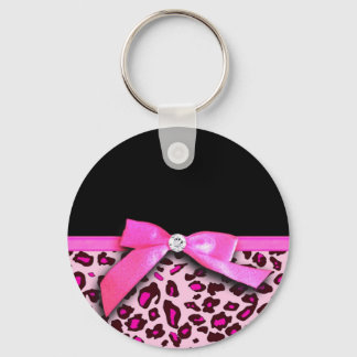 Chaveiro Impressão-leopardo-rosa-quente - gráfico arco