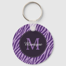 Impressão na moda Purple Zebra com Monograma e Nom