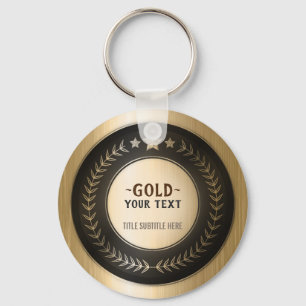 Chaveiro IMPRESSÃO PERSONALIZADO MEDAL Dourado #1 Campeão E