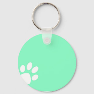 Chaveiro impressão verde-azul-clara neon
