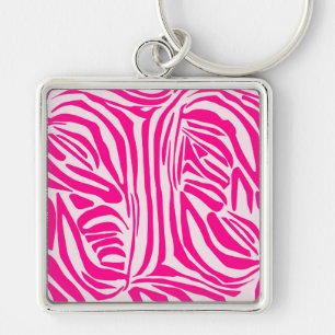 Chaveiro Impressão zebra rosa