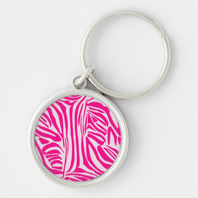 Chaveiro Impressão zebra rosa (Frente)