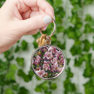 Chaveiro Impressões de flor selvagem