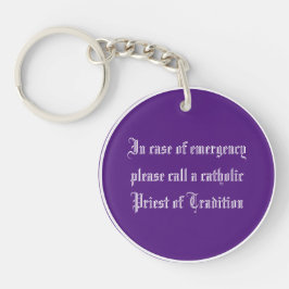 Chaveiro in case of emergency call a cathol priest 