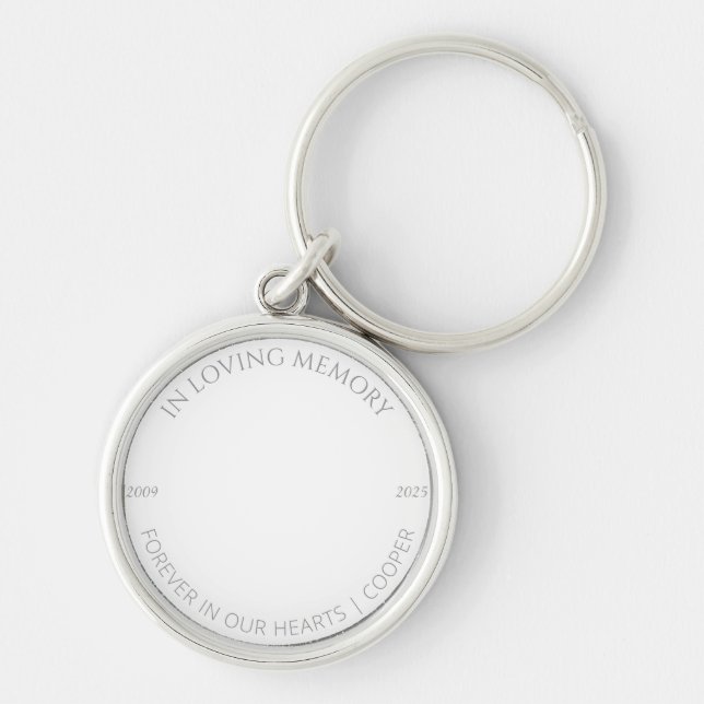 Chaveiro In Loving Memory Custom Pet Photo & Name Keychain (Frente)
