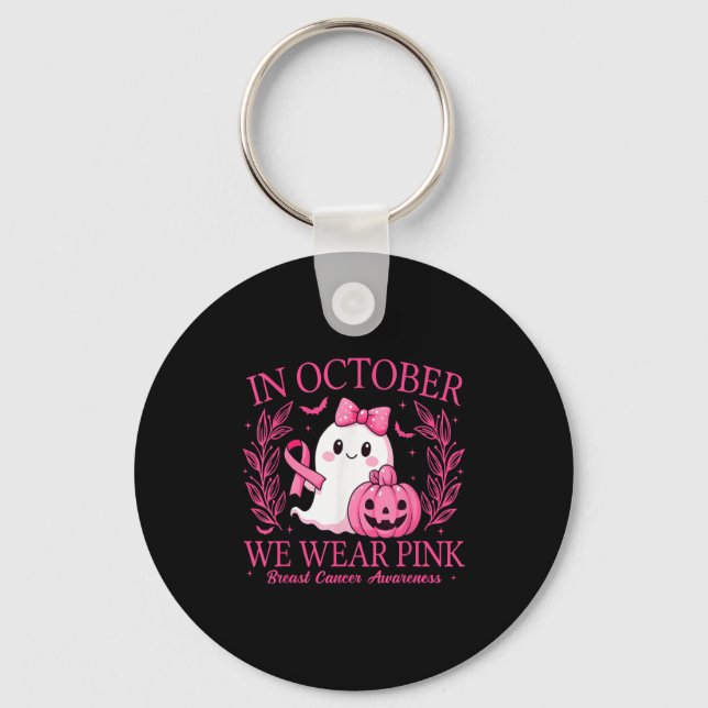 Chaveiro In October We Wear Nk Breast Cancer Awareness Hall (Frente)
