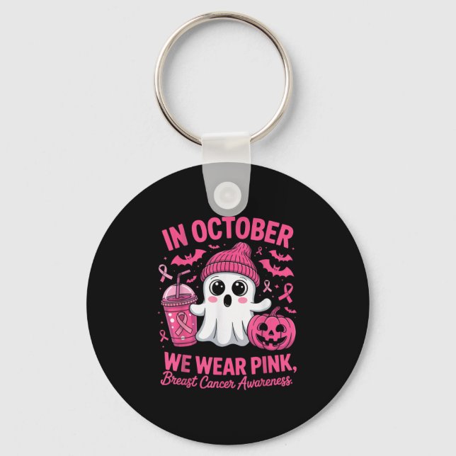 Chaveiro In October We Wear Nk Breast Cancer Awareness Hall (Frente)