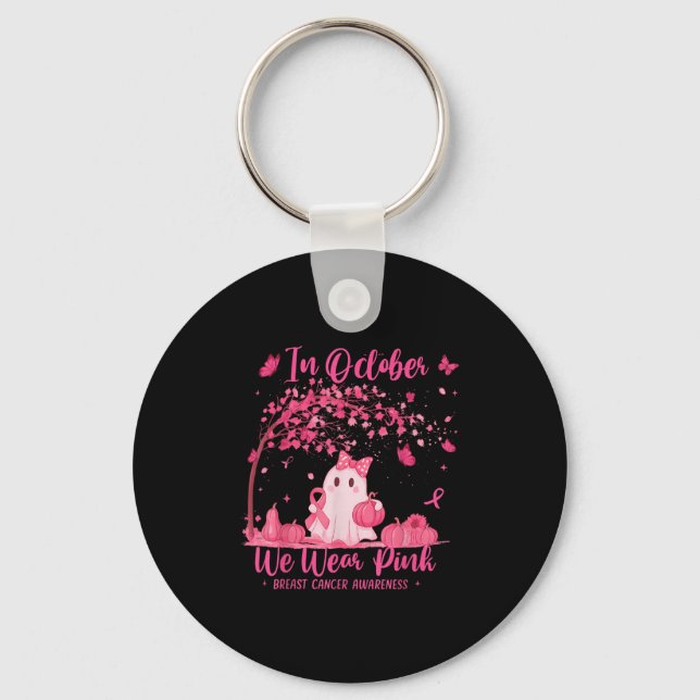 Chaveiro In October We Wear Nk Breast Cancer Awareness Hall (Frente)