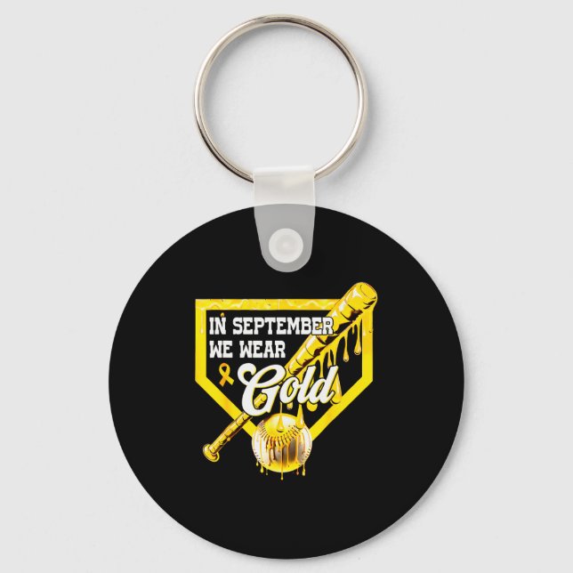 Chaveiro In September We Wear Gold Baseball Drip Boy Childh (Frente)