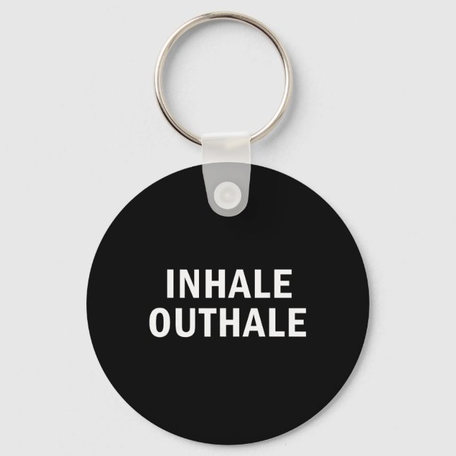 Chaveiro Inalar Exalar Piada de Meditação de Respiração Eng (Frente)