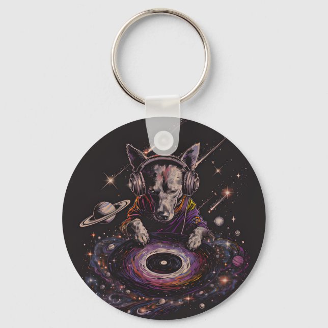 Chaveiro Inclusão Cosmic Paws Design (Frente)