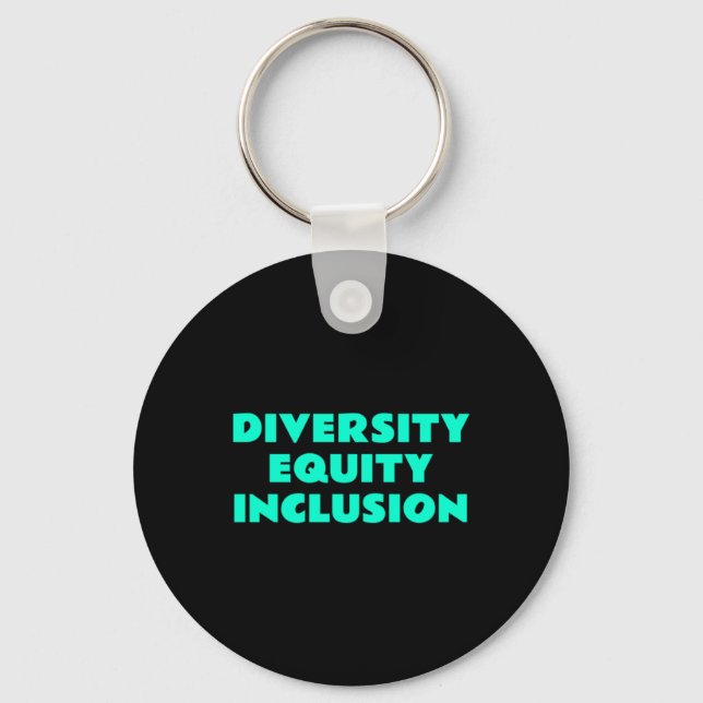 Chaveiro Inclusão de Equidade na Diversidade - Slogan da Ju (Frente)