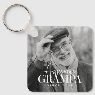 Chaveiro Incrível Avô Desde 20XX Foto Simples Elegante