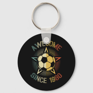 Chaveiro Incrível Desde 1980 Aniversário de Futebol Retro T