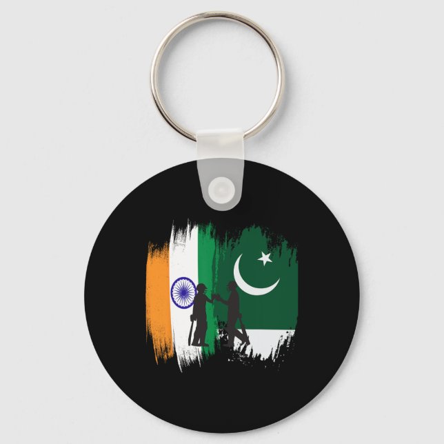 Chaveiro India And Pakistan Cricket Patriotic Gift For Fina (Frente)