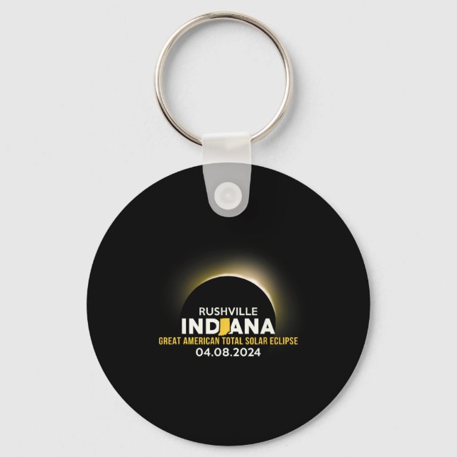 Chaveiro Indiana No Eclipse Solar Total 2024 (Frente)