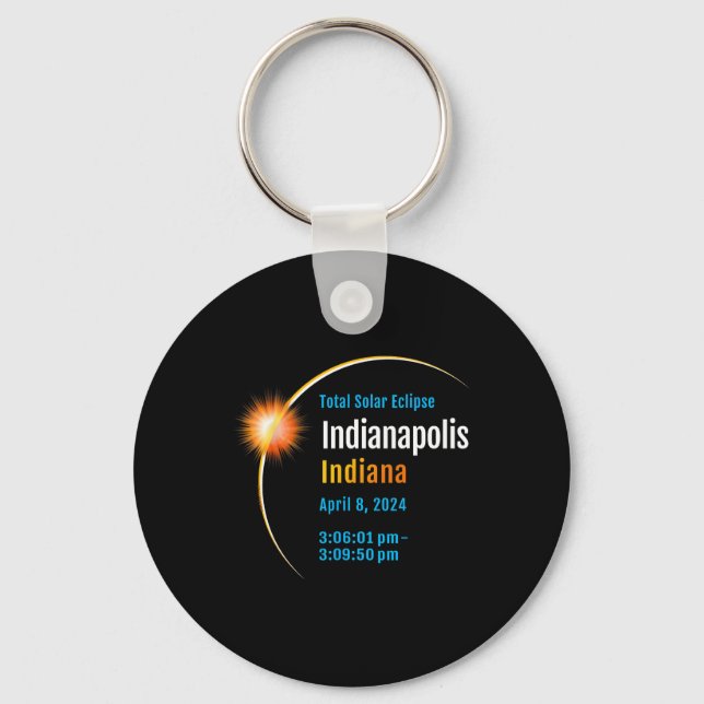 Chaveiro Indiana No Eclipse Solar Total 2024 1 (Frente)