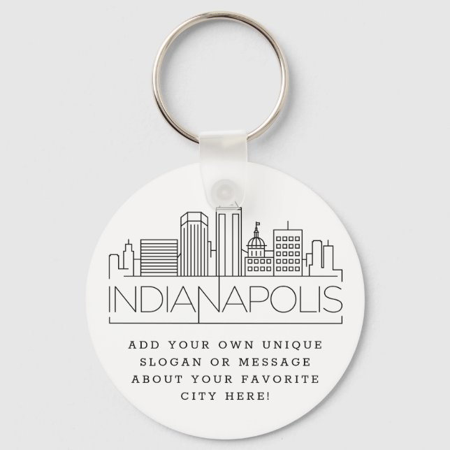 Chaveiro Indianapolis Estilizada Linha Cria | Slogan Person (Frente)