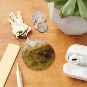 Chaveiro Indianos do vintage, caça do búfalo por CM Russe