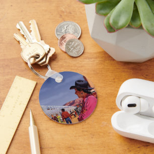 Chaveiro Índio americano nativo vintage em uma estação de t