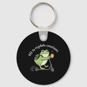 Chaveiro Indo Regular Emocões Patinete de Sapo Divertido Me