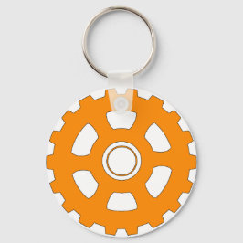 Chaveiro Industrial Orange Gear Cogwheel