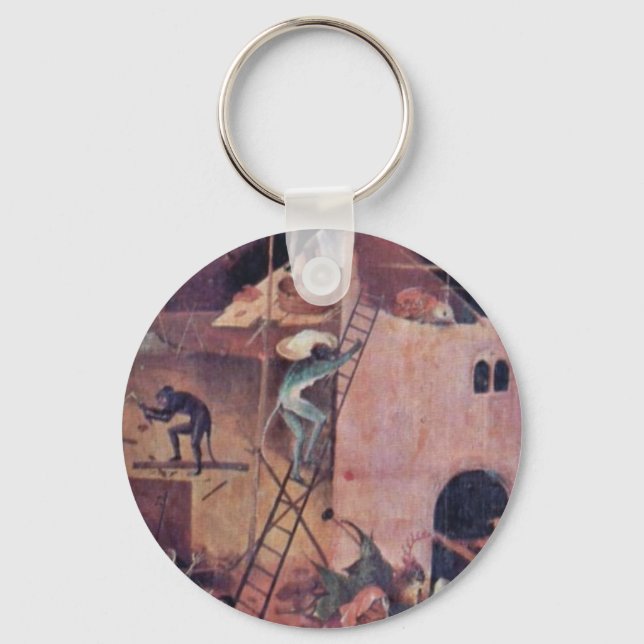 Chaveiro Inferno., Por Hieronymus Bosch (Melhor Qualidade) (Frente)