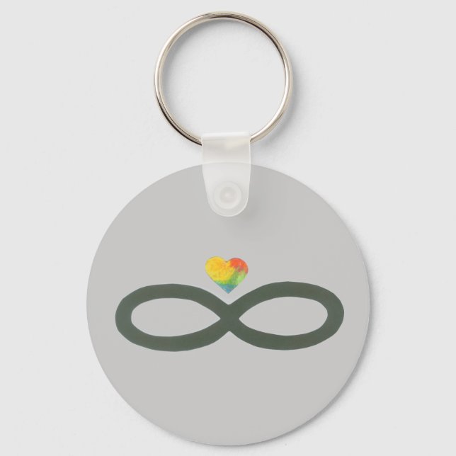 Chaveiro Infinidade Preta com Coração 3 (Frente)